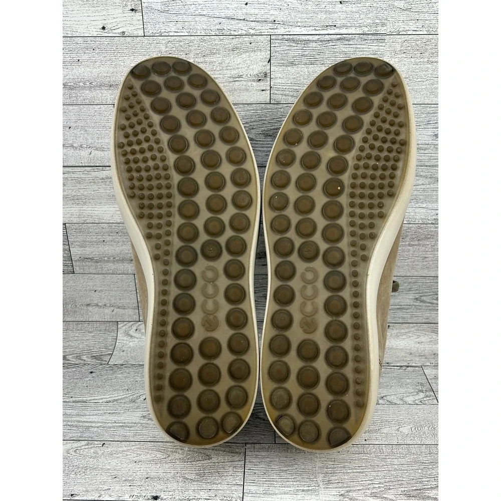 ECCO Men's Casual Sneakers Taupe Leather Lace Up Comfort Size 11 EU‎ 45